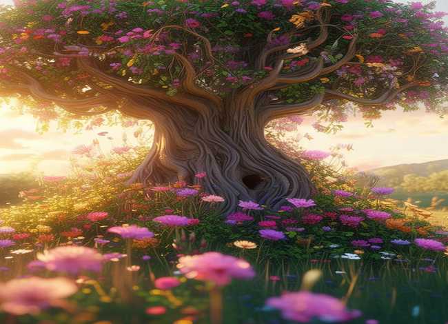 花树的故事；美丽的花树故事