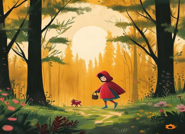 儿童故事小红帽的故事英文版、小红帽的故事英语版简单