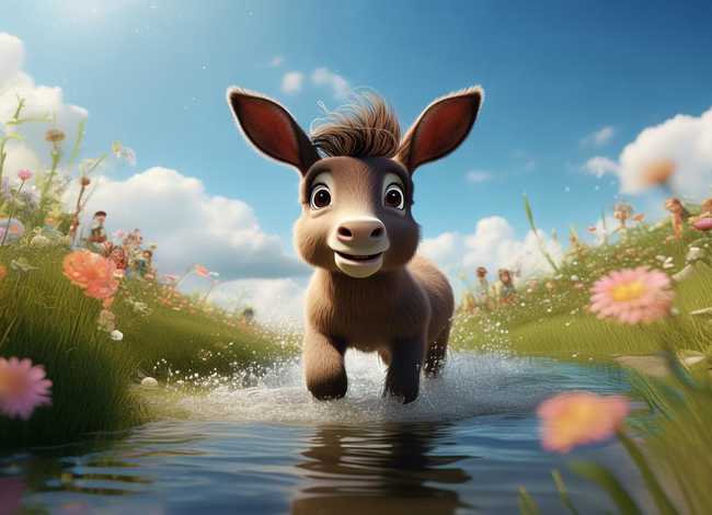 儿童故事小驴过河；小儿故事 驴子过河