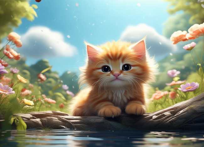 小猫钓鱼讲故事视频；小猫钓鱼讲故事视频背景音乐