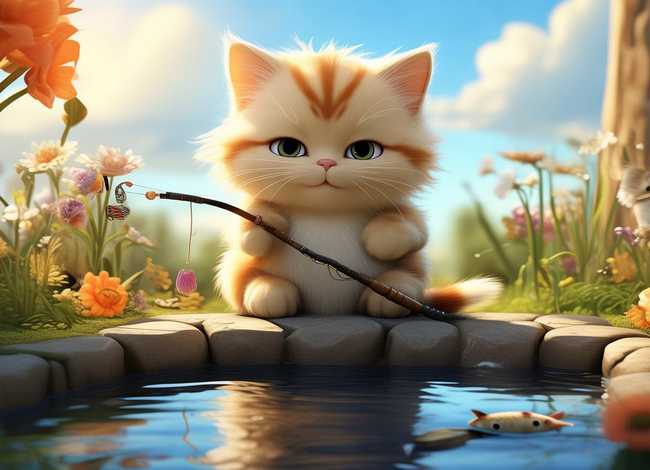 儿童睡前故事大全100篇小猫钓鱼，故事大全 睡前故事小猫钓鱼