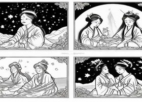 牛郎织女连环画简笔画 牛郎织女连环画简笔画4幅图加文字