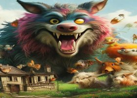 狼和七只小山羊故事夸张的点，狼和七只小山羊故事夸张的点子