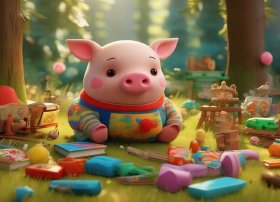 猪的理想儿童故事、讲故事小猪的理想