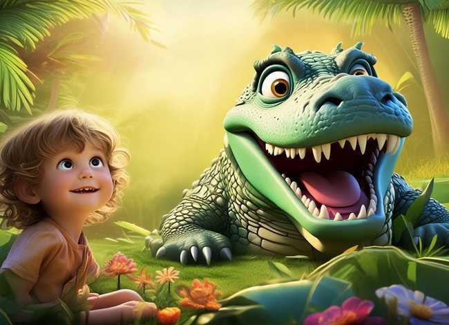 鳄鱼儿童故事英语版、鳄鱼英语绘本故事