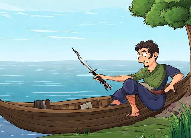 刻舟求剑的故事绘本，刻舟求剑绘画故事绘本