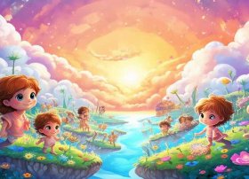 天堂儿童画（天堂儿童画图片大全）