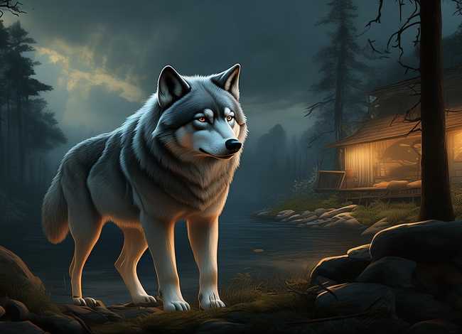 大灰狼的睡前故事 - 有关大灰狼的睡前故事