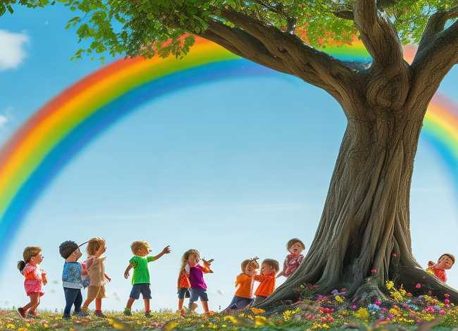 彩虹的由来儿童故事，彩虹的由来民间故事