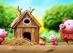 儿童故事三只小猪ppt，三只小猪幼儿ppt