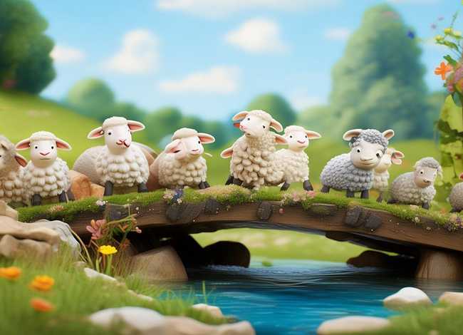 儿童故事小羊过桥表演（儿童故事《小羊过桥》）