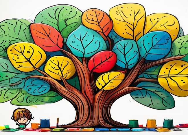 树叶儿童画 - 树叶儿童画要怎么画 树叶儿童画 - 树叶儿童画要怎么画