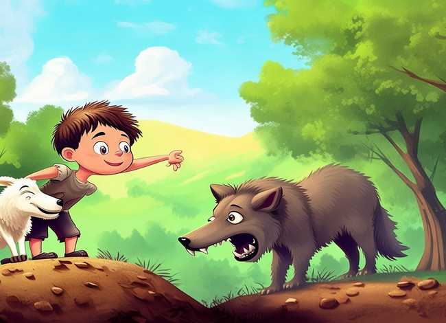 3-6岁儿童故事狼来了图片；故事书大全阅读3-6岁狼来了
