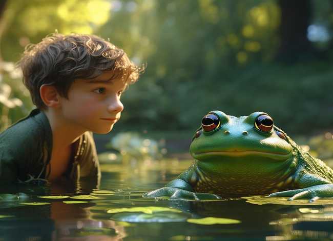 儿童故事简笔画四宫格青蛙王子 - 青蛙王子童话故事简笔画图片大全
