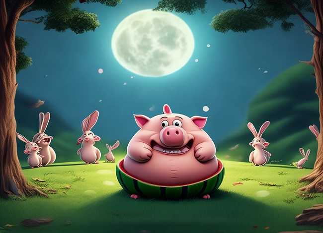 兔小贝故事睡前故事猪八戒吃西瓜（兔小贝寓言故事猪八戒吃西瓜）