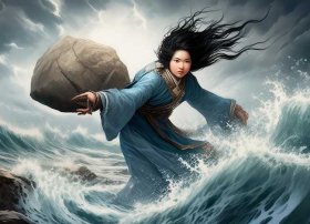 精卫填海故事情节图怎么画（精卫填海故事情节图怎么画的）