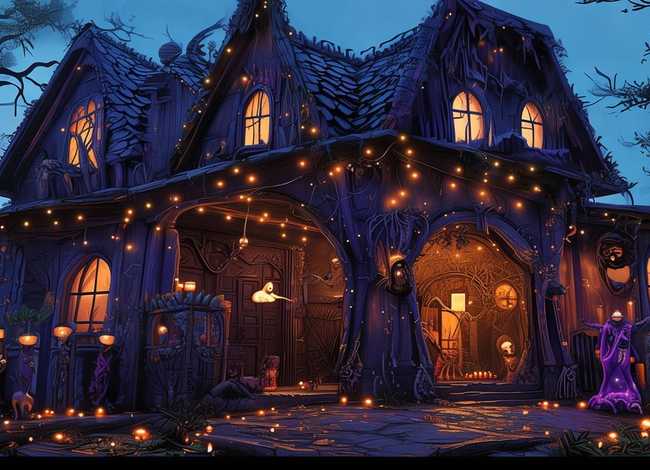 万圣节儿童鬼屋图片 万圣节儿童鬼屋图片高清