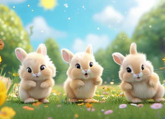 儿童故事三只小兔的故事 儿歌三只小兔的故事视频