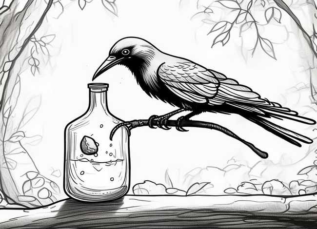 乌鸦喝水绘本故事图画简笔画 乌鸦喝水的绘本故事简笔画 乌鸦喝水绘本故事图画简笔画 乌鸦喝水的绘本故事简笔画