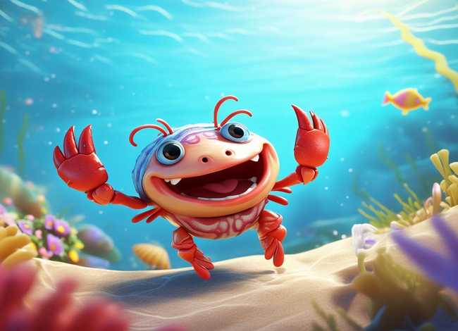 快乐的小螃蟹的故事；快乐的小螃蟹的故事内容