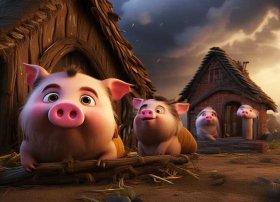 经典儿童童话故事三只小猪 - 经典童话故事《三只小猪》