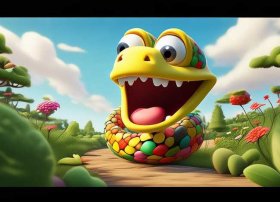 儿童故事好饿的小蛇在散步、好饿的小蛇视频故事