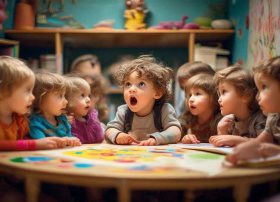 儿童故事会看图写话；看图写话《讲故事》幼儿