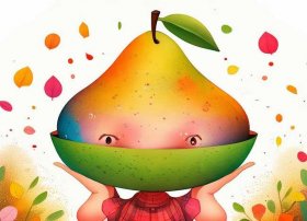 幼儿彩色梨故事配画简笔画；幼儿彩色梨故事配画简笔画图片