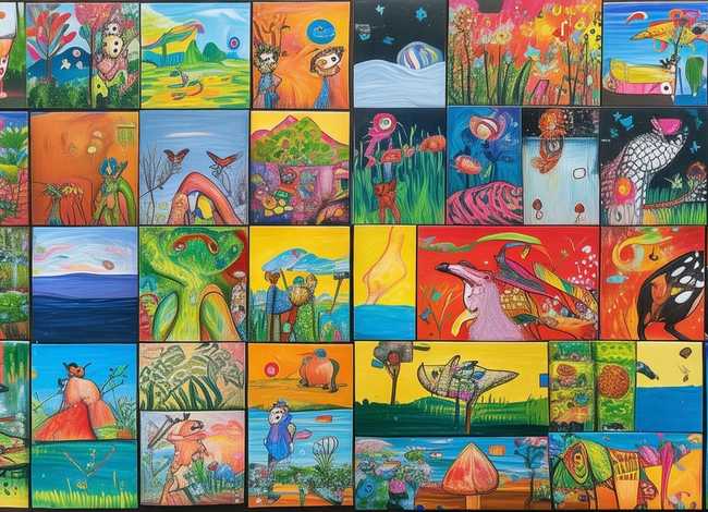 四年级儿童画（4年级最漂亮100幅画）