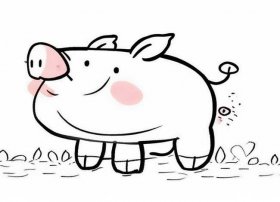 小猪佩奇儿童简笔画，小猪佩奇儿童简笔画无颜色