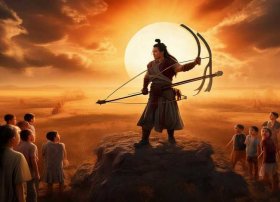 后羿射日儿童故事演讲ppt；后羿射日的故事演讲三分钟