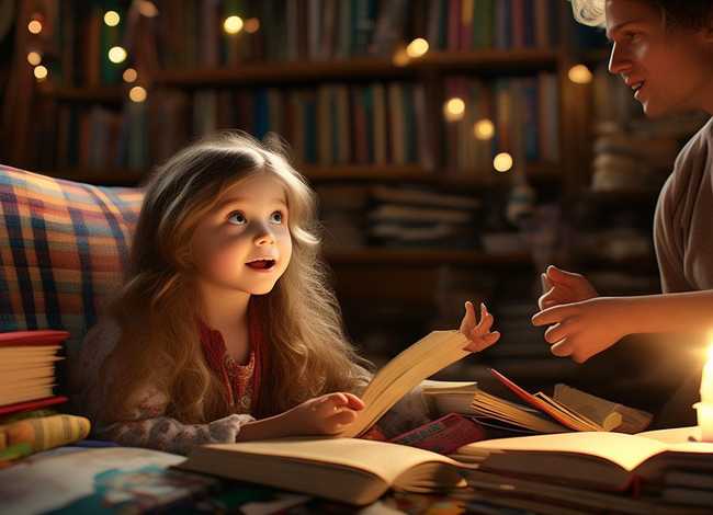 听儿童故事女孩 女孩听得故事