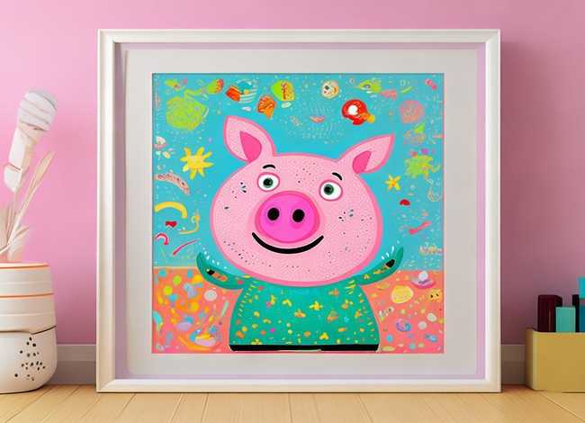 小猪佩奇儿童涂色画打印大图、小猪佩奇简笔画涂颜色 儿童画