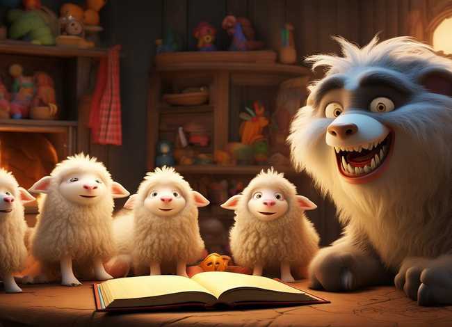 儿童绘本故事狼和七只小羊 - 绘本故事《狼和七只小羊》 儿童绘本故事狼和七只小羊 - 绘本故事《狼和七只小羊》