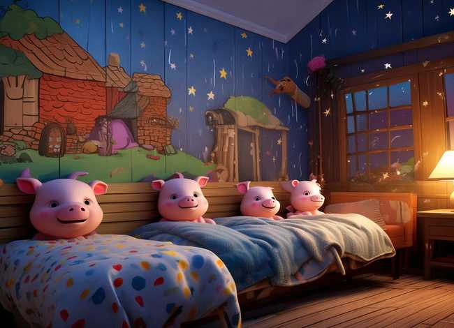 三只小猪儿童故事睡前故事，三只小猪睡前故事幼儿故事大全