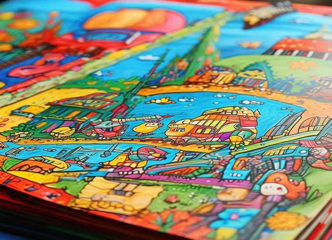 儿童故事手绘 涂色 6页 连环画、幼儿手绘故事书连环画