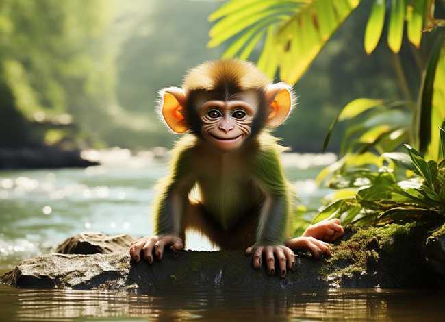 不洗脚的儿童故事，不洗脚的小猴子故事