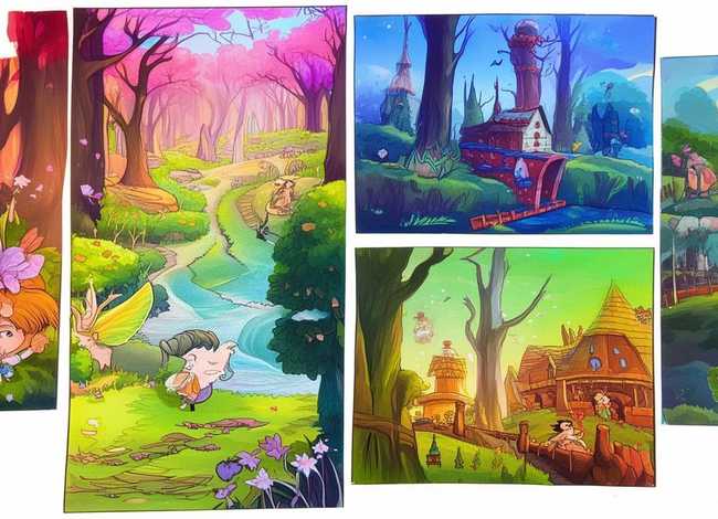 儿童故事插画手绘版 儿童故事插画手绘版四格 儿童故事插画手绘版 儿童故事插画手绘版四格