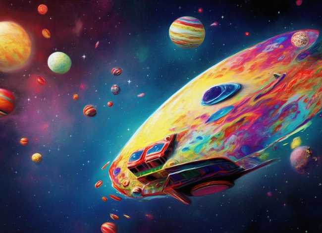 太空儿童画科幻画 太空画儿童画 科幻画 优秀作品