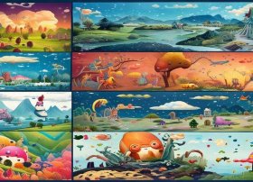 儿童故事创编画6幅；幼儿故事创编画4幅