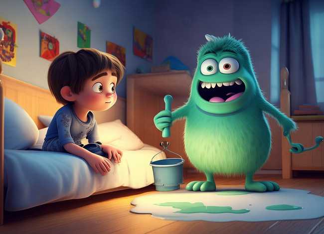 儿童睡前故事尿床的故事、尿床怪睡前故事