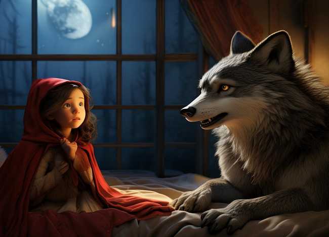 睡前故事小红帽与大灰狼故事原版，小红帽与大灰狼的故事 睡前故事文字