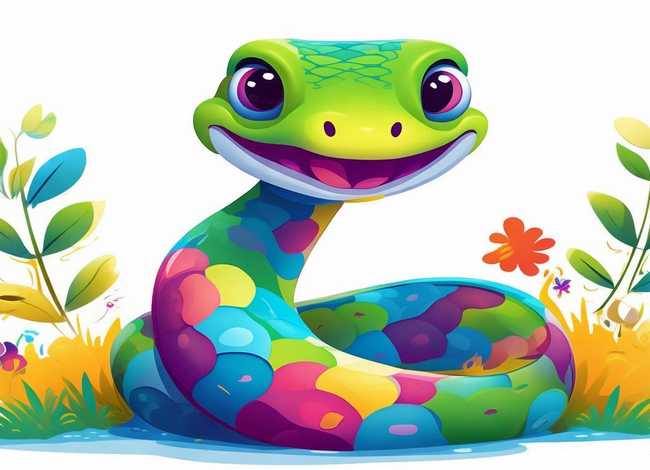 蟒蛇儿童画图片 - 儿童画的蟒蛇的图片 蟒蛇儿童画图片 - 儿童画的蟒蛇的图片