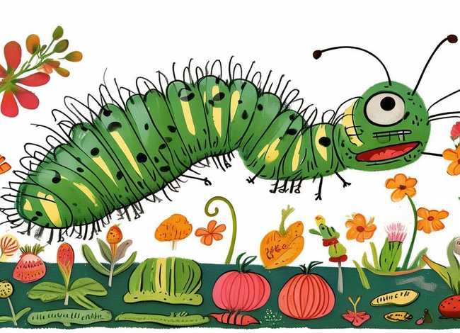 儿童绘本故事好饿的毛毛虫完整版，幼儿绘本好饿的毛毛虫绘本故事内容