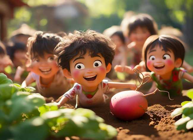 六一儿童网拔萝卜 - 六一儿童网拔萝卜儿歌