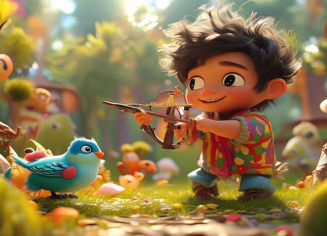 3到6岁儿童故事猎人 - 猎人打鸟的故事幼儿园