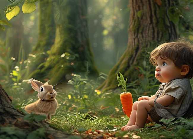 儿童故事守株待兔背景模板；守株待兔讲故事背景音乐