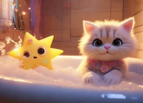 儿童故事不爱洗澡的小星星 幼儿故事不爱洗澡的小花猫