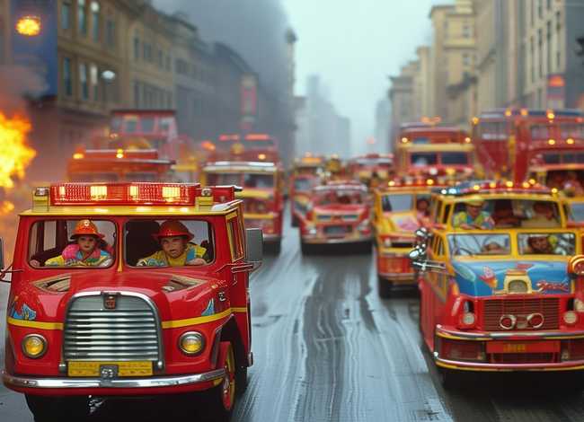 儿童消防车视频大全连续播放，儿童消防车救援视频大全播放