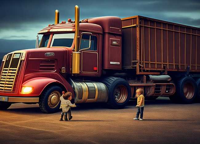 大卡车和小汽车儿童睡前故事，大卡车和小汽车的故事